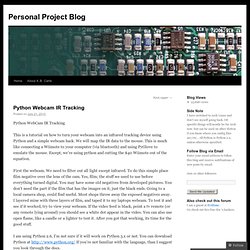 Python Webcam IR Tracking « Tech B.