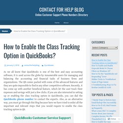 How to Enable the Class Tracking Option in QuickBooks?