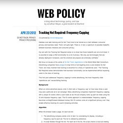 Tracking Not Required: Frequency Capping « Web Policy