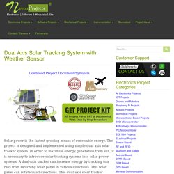 Dual Axis Solar Tracking System with Weather Sensor