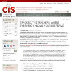 Tracking the Trackers: Where Everybody Knows Your Username