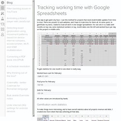 Tracking working time with Google Spreadsheets
