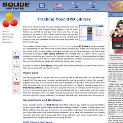 Tracking Your DVD Library