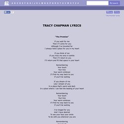 TRACY CHAPMAN LYRICS - The Promise