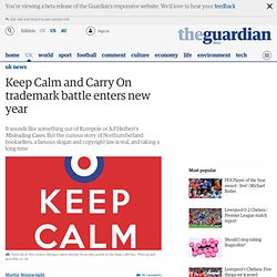 Keep Calm and Carry On trademark battle enters new year