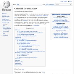 Canadian trademark law