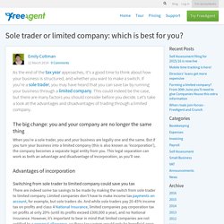 Sole trader or limited company: which is best for you?