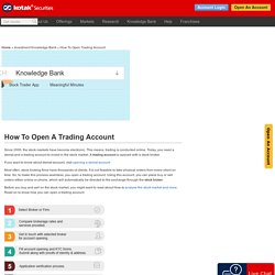 How To Open Trading Account Online