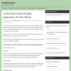10 Must Have Stock Trading Applications For The iPhone