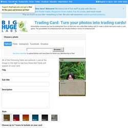 Trading Card Maker: Create a trading card from your digital photos