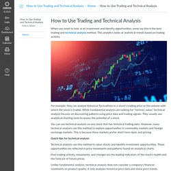 How to Use Trading and Technical Analysis: Home: How to Use Trading and Technical Analysis