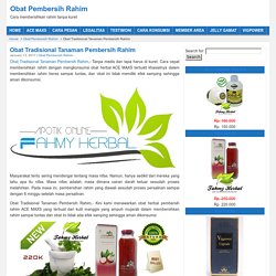 Obat Tradisional Tanaman Pembersih Rahim - Obat Pembersih Rahim