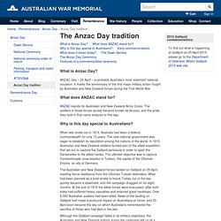 The ANZAC Day tradition