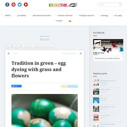 Tradition in green – egg dyeing with grass and flowers