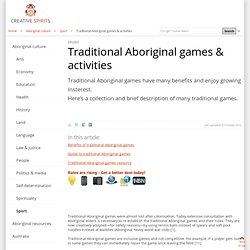 Traditional Aboriginal games & activities
