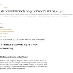 Traditional Accountiing vs Cloud Accounting
