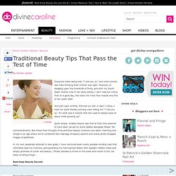 Traditional Beauty Tips