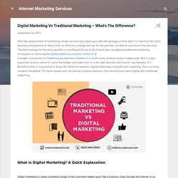 Digital Marketing Vs Traditional Marketing – What’s The Difference?