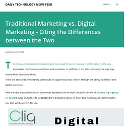 Traditional Marketing vs. Digital Marketing - Citing the Differences between the Two