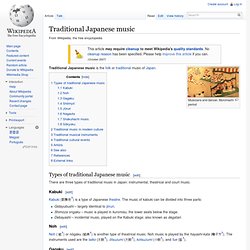 Traditional Japanese music