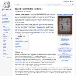 Traditional Tibetan medicine