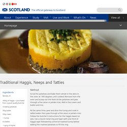 Traditional Haggis, Neeps and Tatties