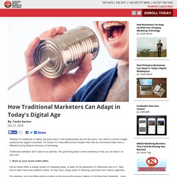 How Traditional Marketers Can Adapt in Today's Digital Age