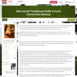 MN and WI Traditional Skills & Earth Connection Meetup (Saint Paul, MN