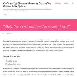 What’s New About Traditional Surrogacy Process?
