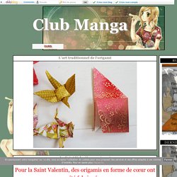 L'art traditionnel de l'origami - Club Manga