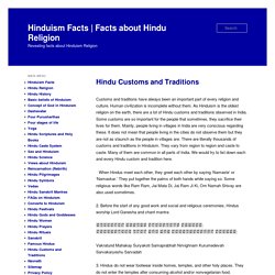 Hindu Customs and Traditions, culture, India