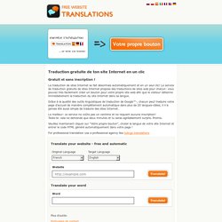 Outil de traduction gratuite de site Internet - Traduisez votre site web