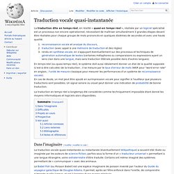 Traduction vocale quasi-instantanée