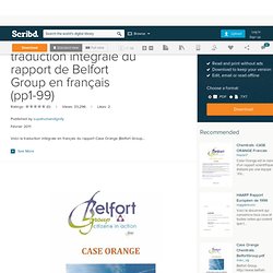 CASE ORANGE - traduction intégrale du rapport de Belfort Group en français (pp1-99)