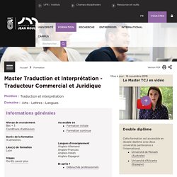Traduction et interprétation - Traducteur commercial et juridique - Master