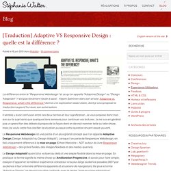 [Traduction] Adaptive VS Responsive Design : quelle est la différence ?