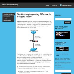 Traffic shaping using PfSense in bridged mode