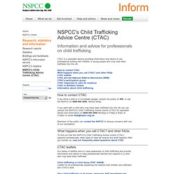NSPCC National Child Trafficking Advice and Information Line (CTAIL)