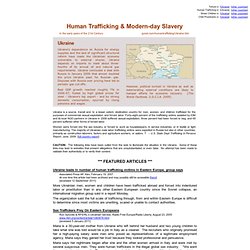 Human Trafficking & Modern-day Slavery - Ukraine