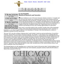 Tragedy in the Chicago Fire and Triumph in the Architectural Response