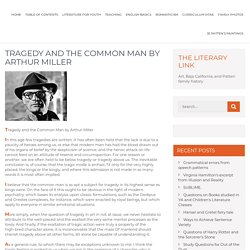 Tragedy And The Modern Man By Arthur