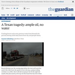 A Texan tragedy: ample oil, no water