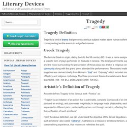 Tragedy - Examples and Definition of Tragedy