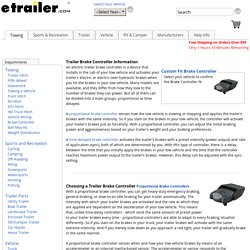 Trailer Brake Controller Information