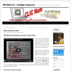 Book Trailers au CDICDI Web 2.0 – Collège Capeyron