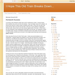 I Hope This Old Train Breaks Down...: Homework Success