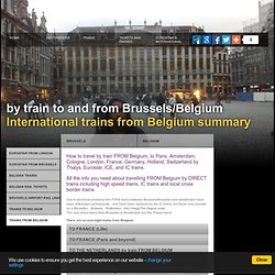 by train to and from Brussels/Belgium