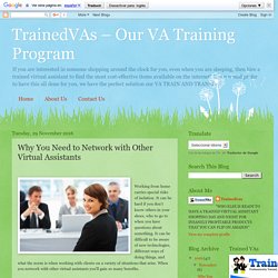 TrainedVAs – Our VA Training Program: Why You Need to Network with Other Virtual Assistants