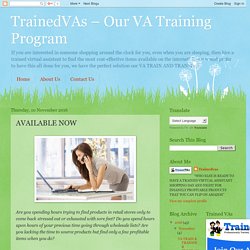 TrainedVAs – Our VA Training Program: AVAILABLE NOW