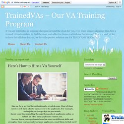 TrainedVAs – Our VA Training Program: Here’s How to Hire a VA Yourself